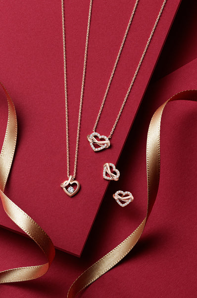J.ESTINA Eterno Heart Silver Rose Gold Necklace