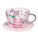 Starbucks Cherry Blossom 2022 Korea Pink Glass Mug Ceramic Saucer 237ml